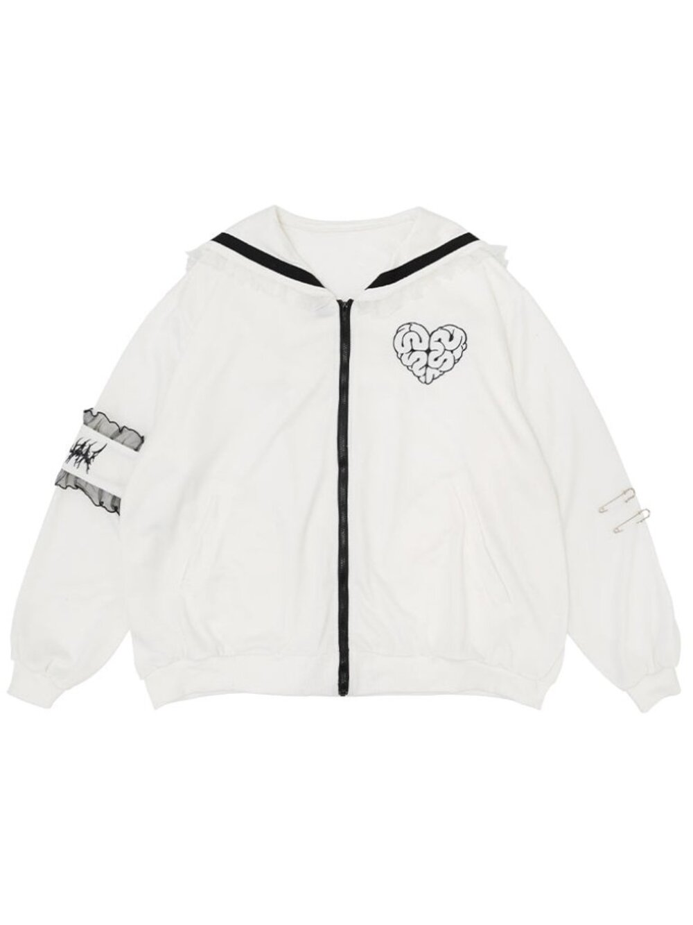 NEW ACDC RAG X Ichgo Cha~N Horror Gore Ribcage Angel Sailor Jacket